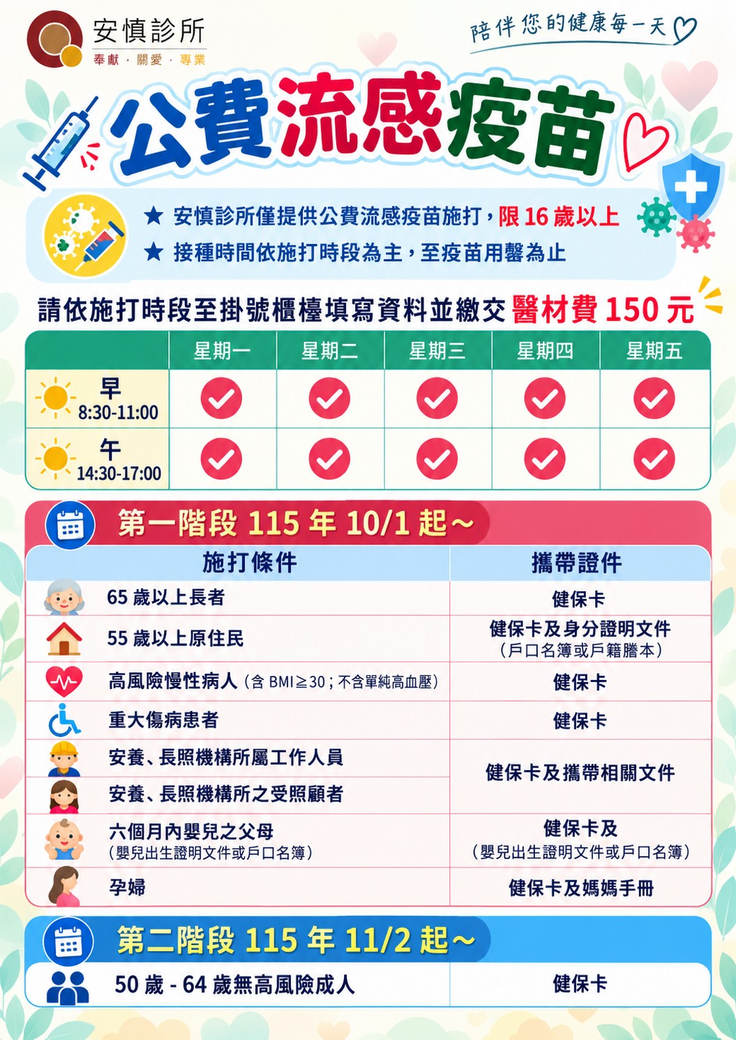 公費流感疫苗 公費流感疫苗
